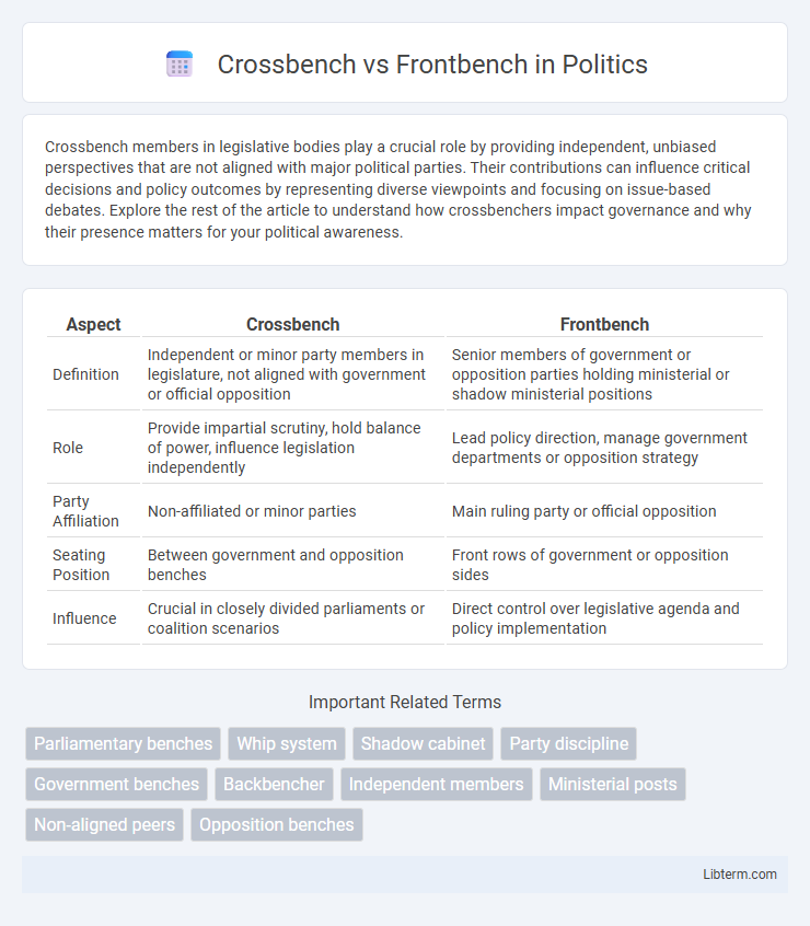 Frontbench vs Crossbench in Politics - What is The Difference?