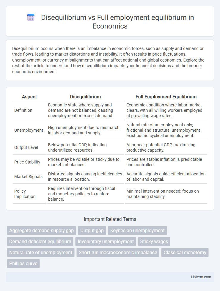 Full employment equilibrium vs Disequilibrium in Economics - What is The Difference?