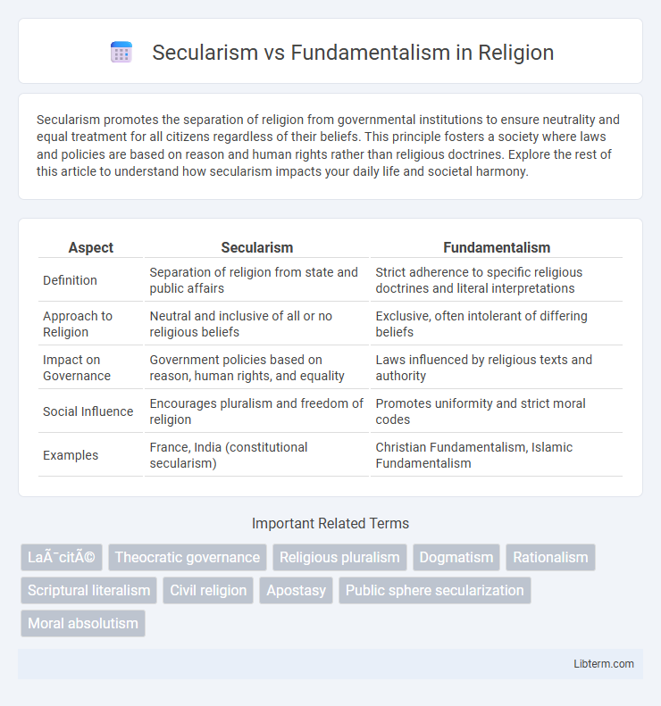 Fundamentalism vs Secularism in Religion - What is The Difference?