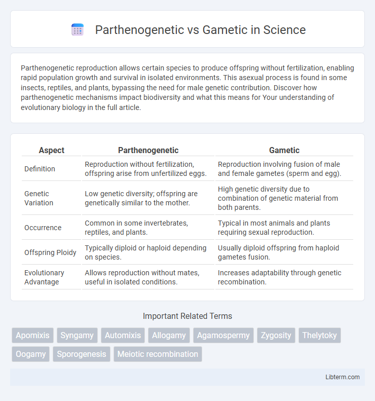 Gametic vs Parthenogenetic in Science - What is The Difference?