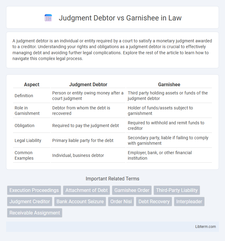 Garnishee vs Judgment Debtor in Law - What is The Difference?