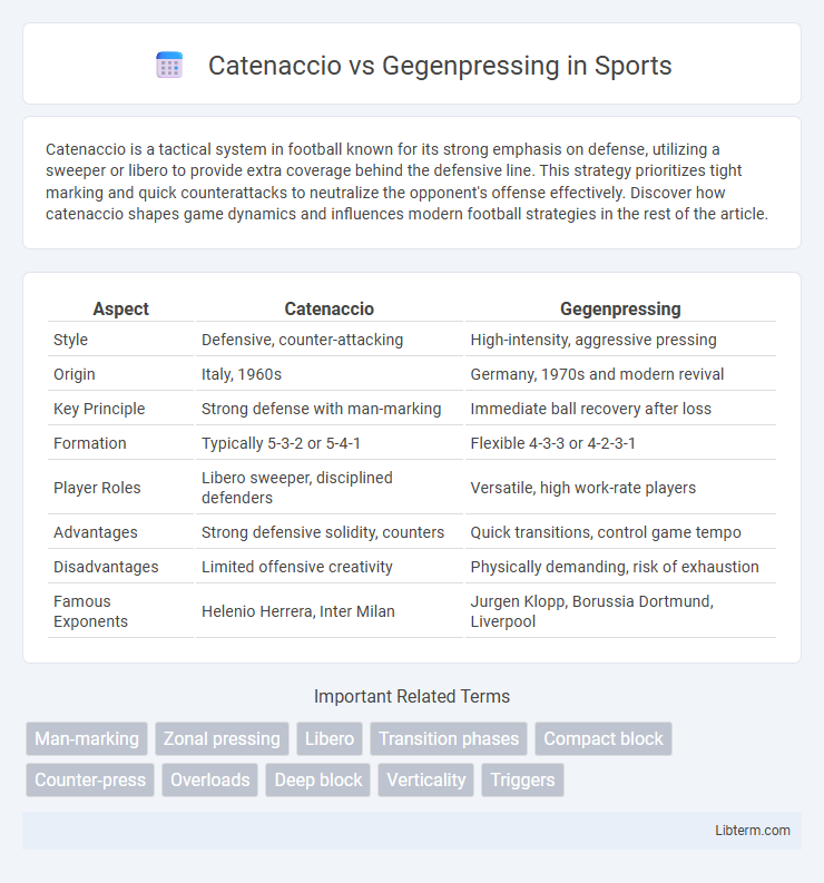 Gegenpressing vs Catenaccio in Sports - What is The Difference?