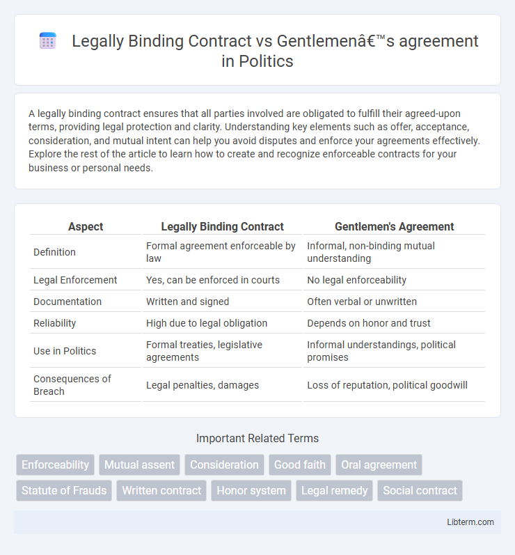Gentlemen’s agreement vs Legally Binding Contract in Politics - What is The Difference?