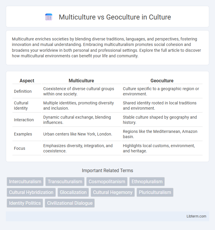 Geoculture vs Multiculture in Culture - What is The Difference?