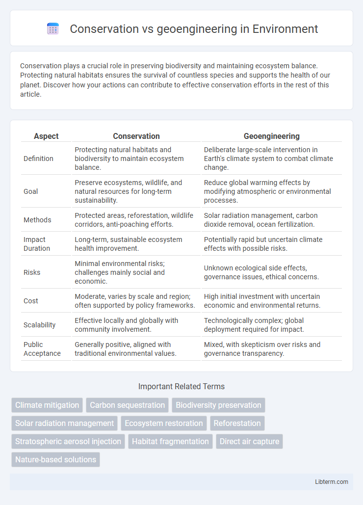 geoengineering vs Conservation in Environment - What is The Difference?