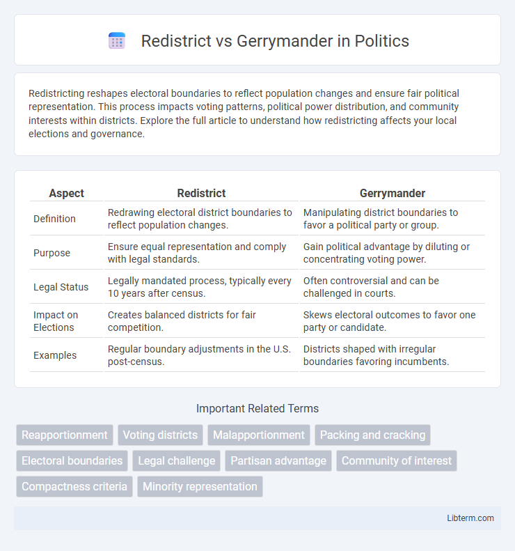 Gerrymander vs Redistrict in Politics - What is The Difference?