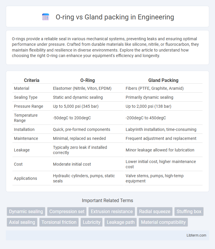 Gland packing vs O-ring in Engineering - What is The Difference?