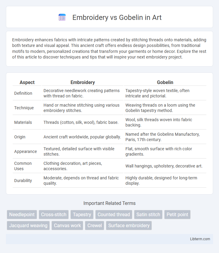 Gobelin vs Embroidery in Art - What is The Difference?