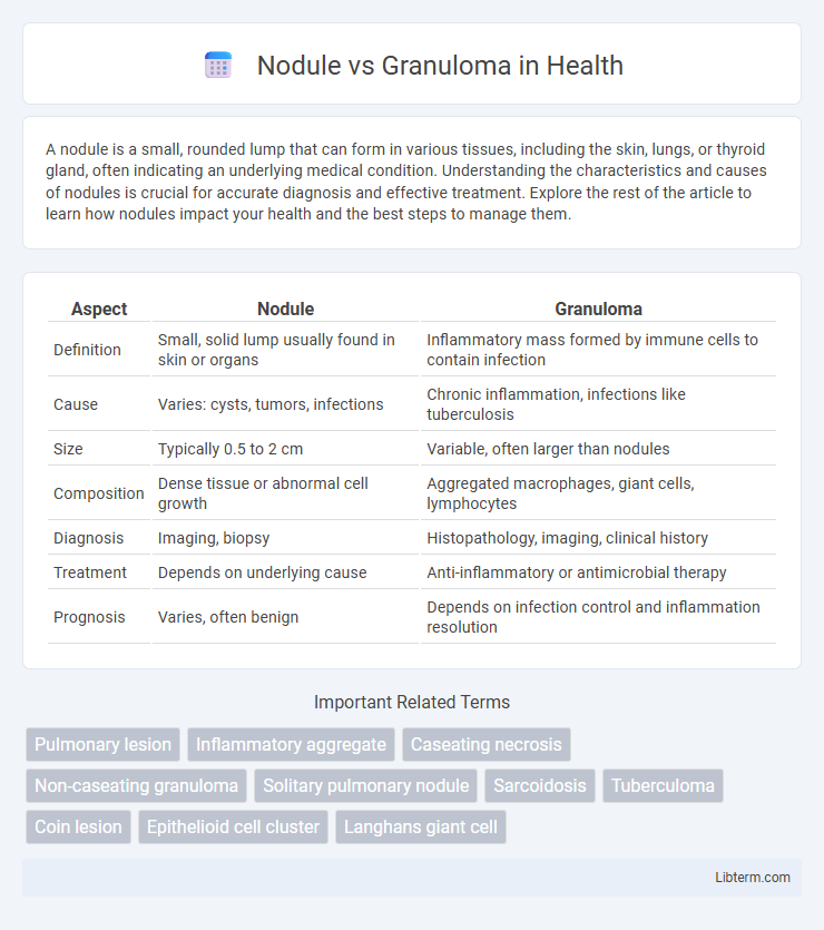Granuloma vs Nodule in Health - What is The Difference?