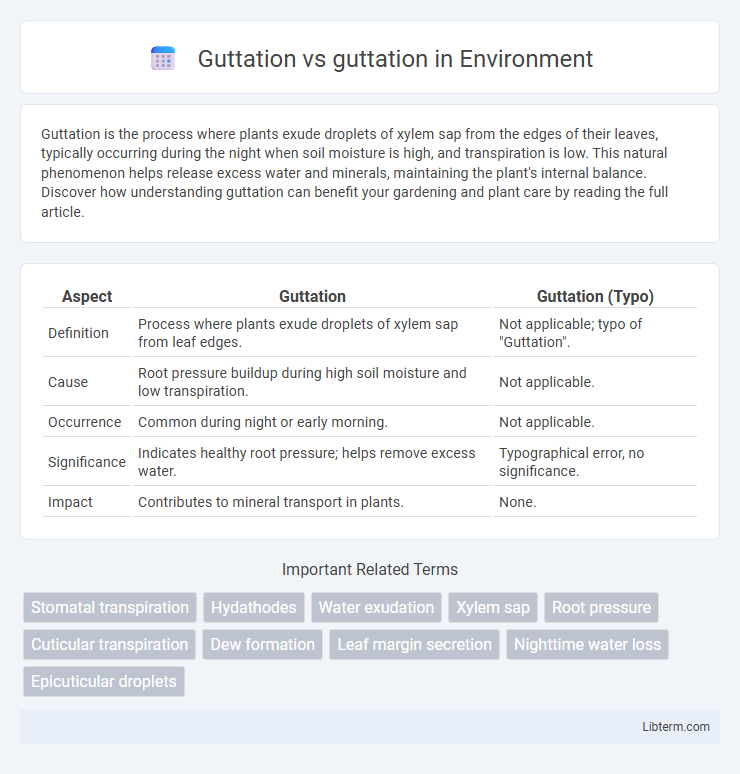 guttation vs Guttation in Environment - What is The Difference?