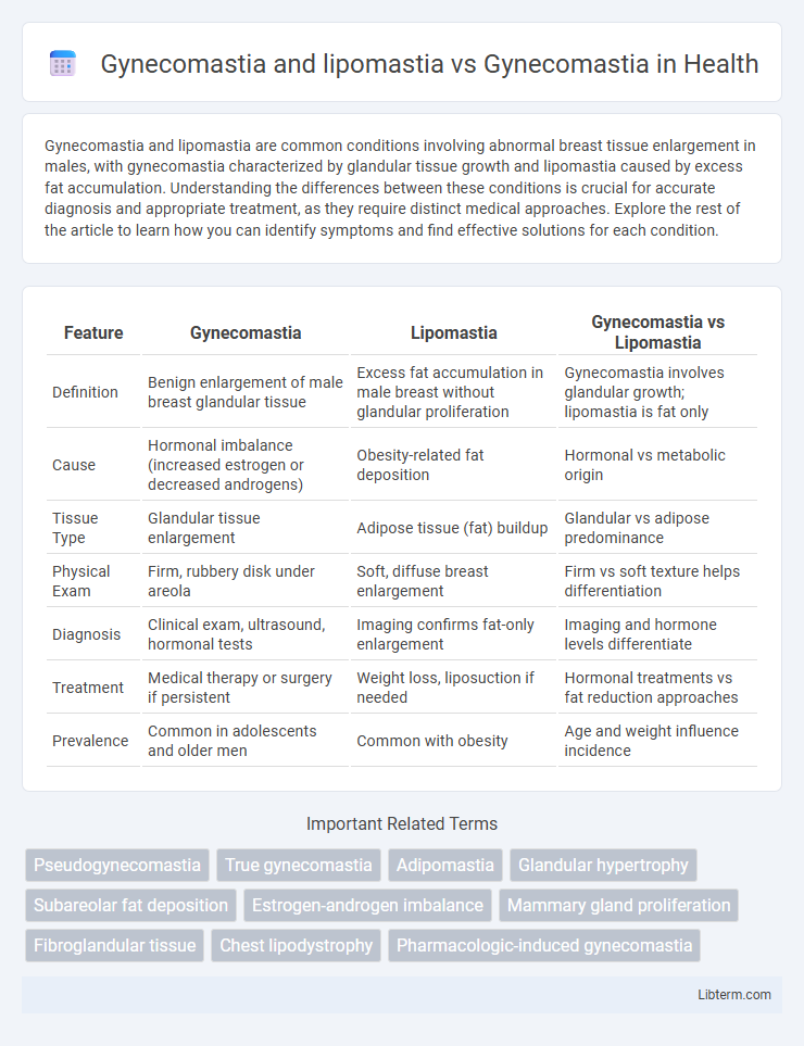Gynecomastia vs Gynecomastia and lipomastia in Health - What is The Difference?