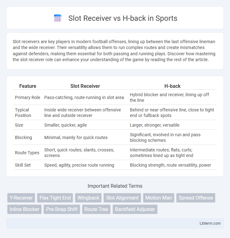 H-back vs Slot Receiver in Sports - What is The Difference?