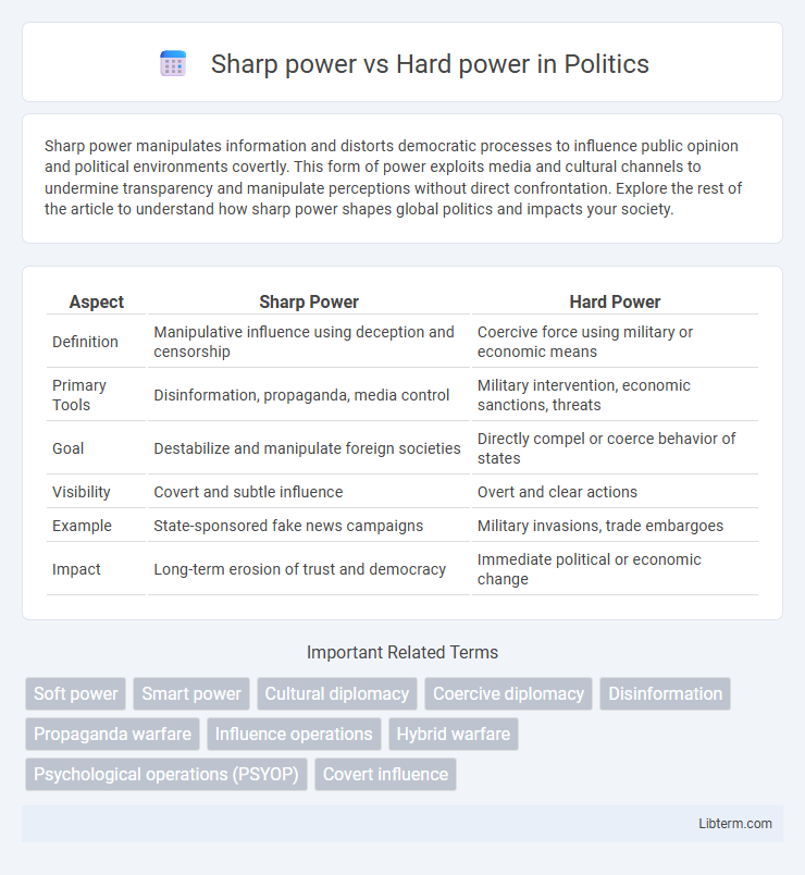 Hard power vs Sharp power in Politics - What is The Difference?