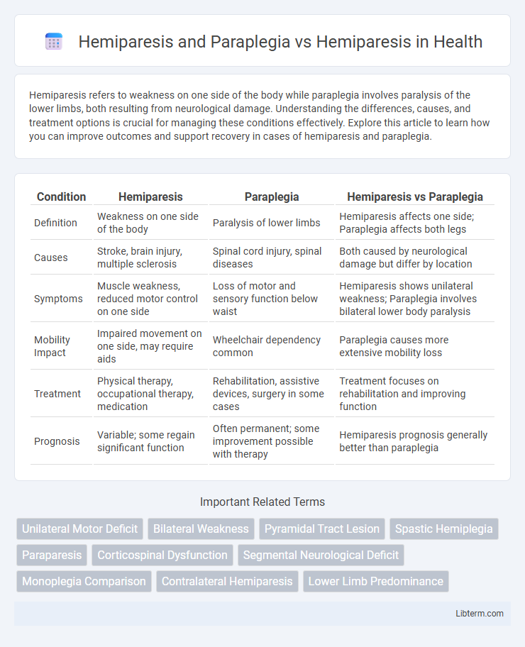 Hemiparesis vs Hemiparesis and Paraplegia in Health - What is The Difference?