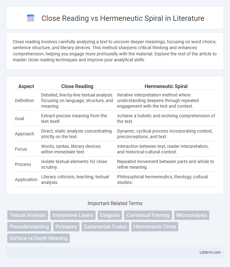 Hermeneutic Spiral vs Close Reading in Literature - What is The Difference?