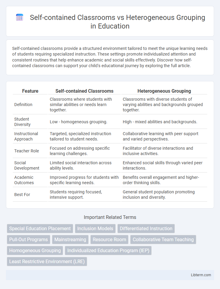 Heterogeneous Grouping vs Self-contained Classrooms in Education - What is The Difference?