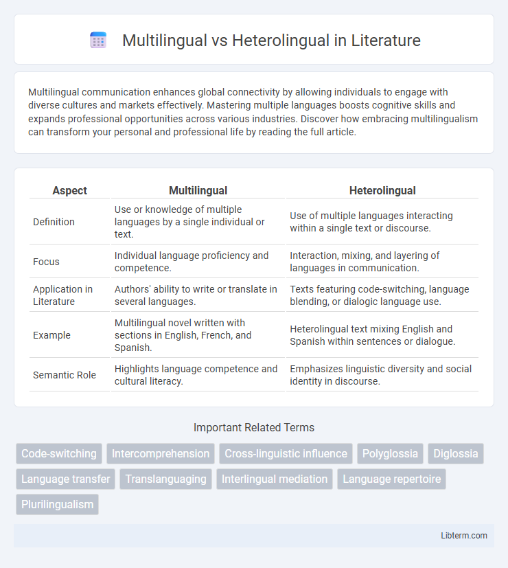 Heterolingual vs Multilingual in Literature - What is The Difference?