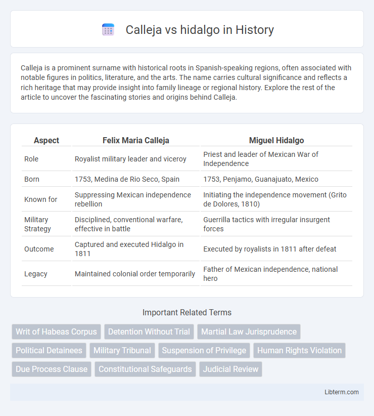 hidalgo vs Calleja in History - What is The Difference?