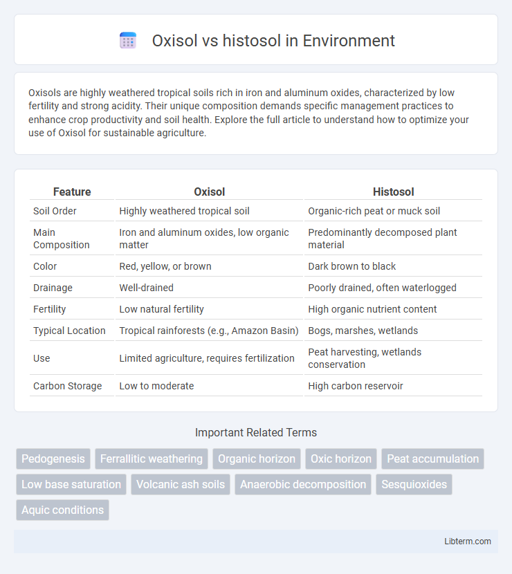 histosol vs Oxisol in Environment - What is The Difference?