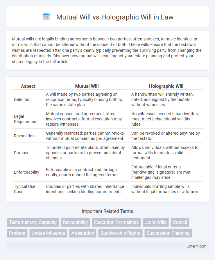 Holographic Will vs Mutual Will in Law - What is The Difference?