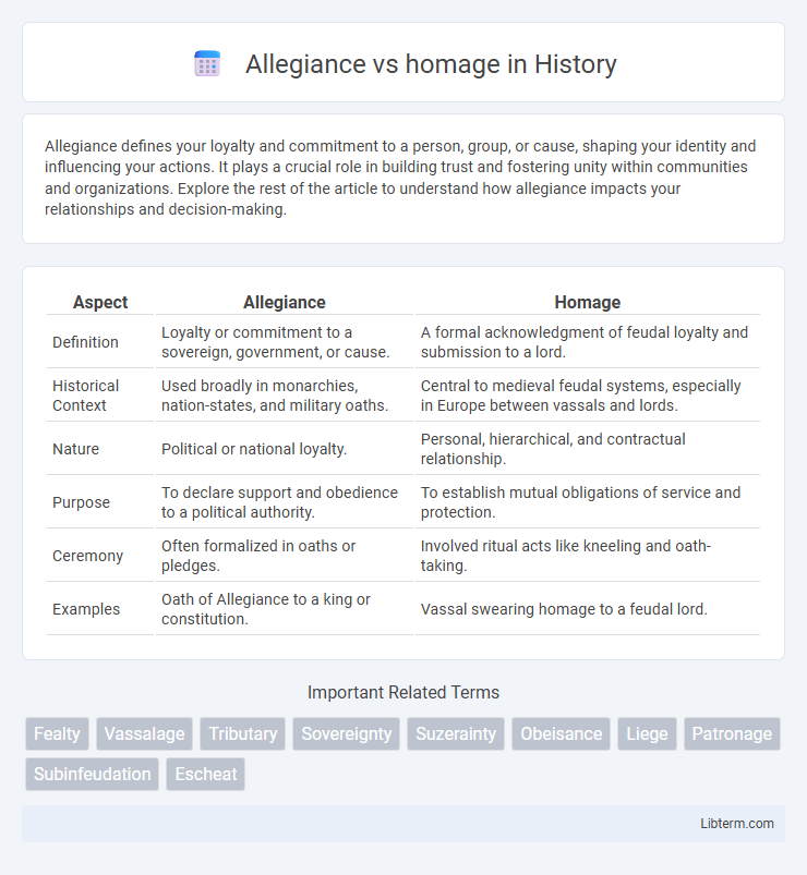 homage vs Allegiance in History - What is The Difference?
