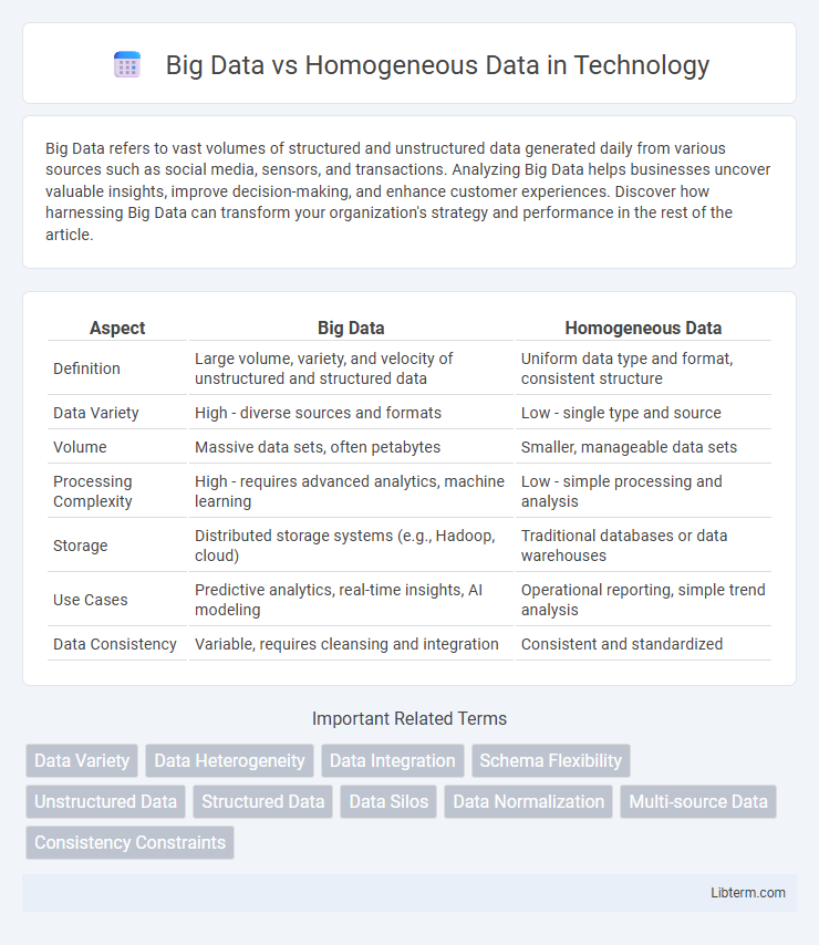 Homogeneous Data vs Big Data in Technology - What is The Difference?