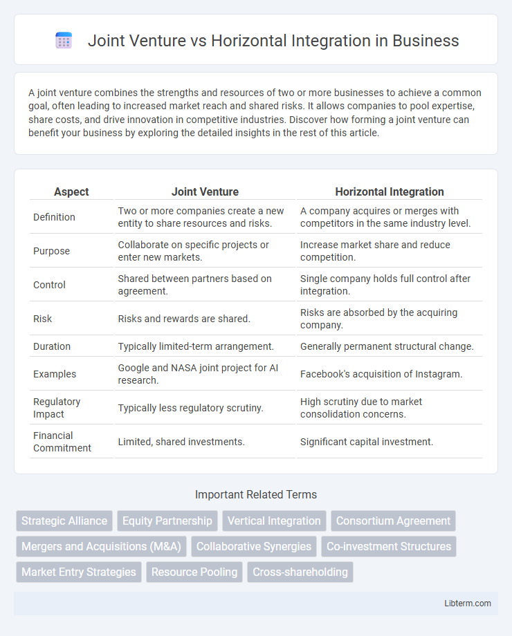 Horizontal Integration vs Joint Venture in Business - What is The Difference?