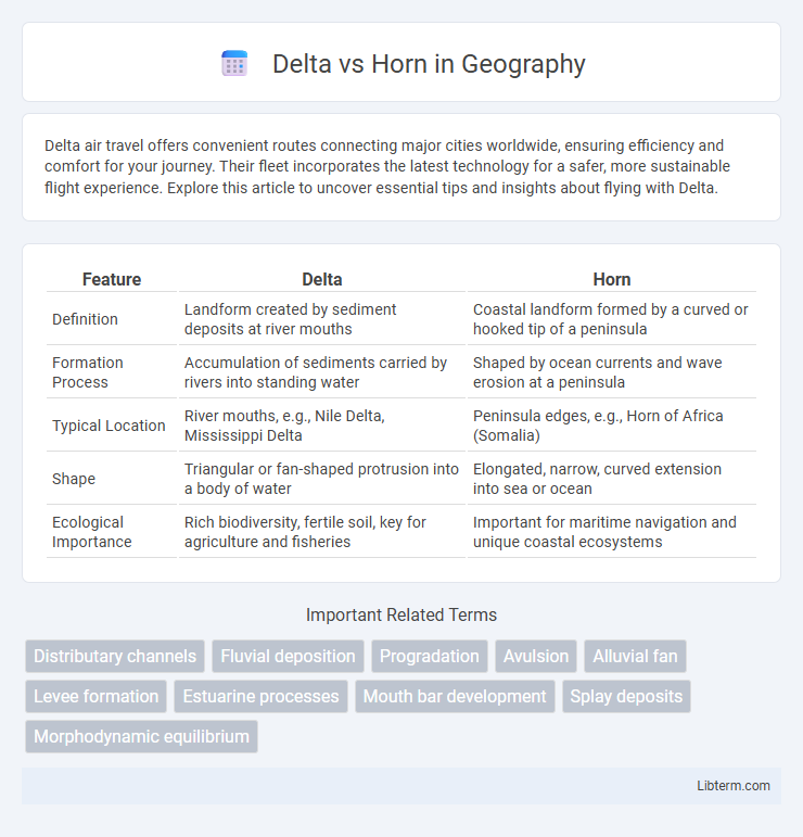 Horn vs Delta in Geography - What is The Difference?