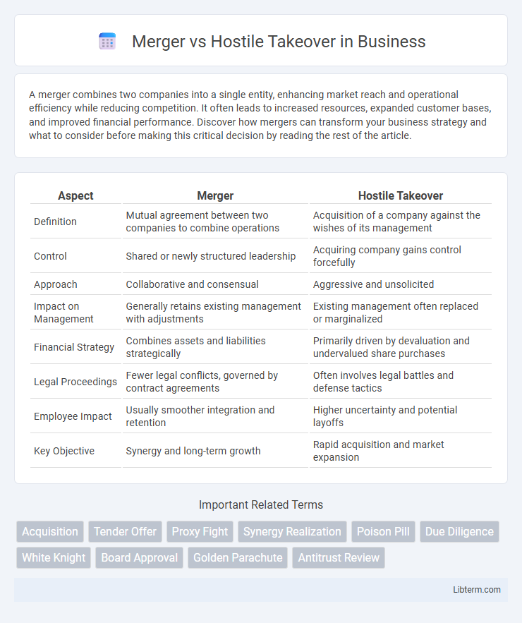 Hostile Takeover vs Merger in Business - What is The Difference?