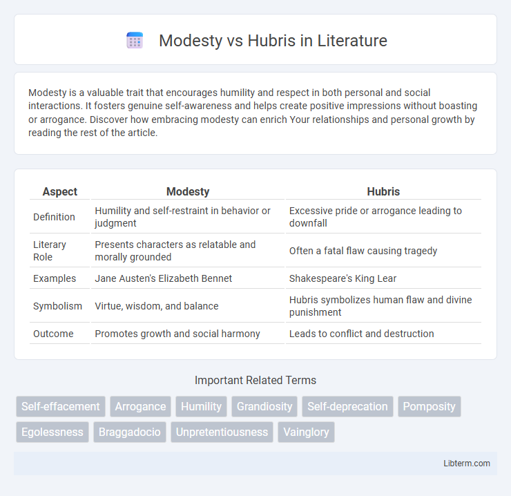 Hubris vs Modesty in Literature - What is The Difference?