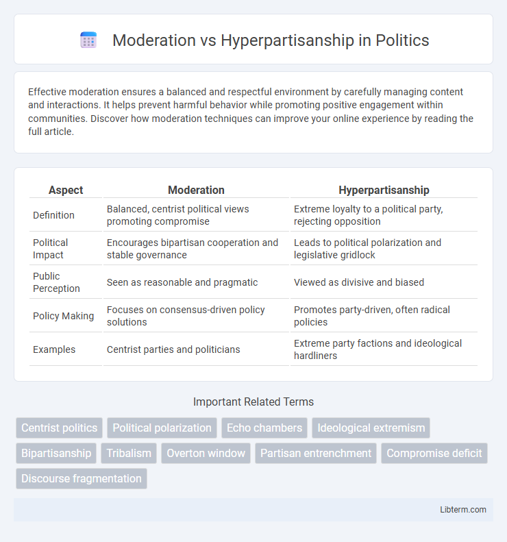 Hyperpartisanship vs Moderation in Politics - What is The Difference?