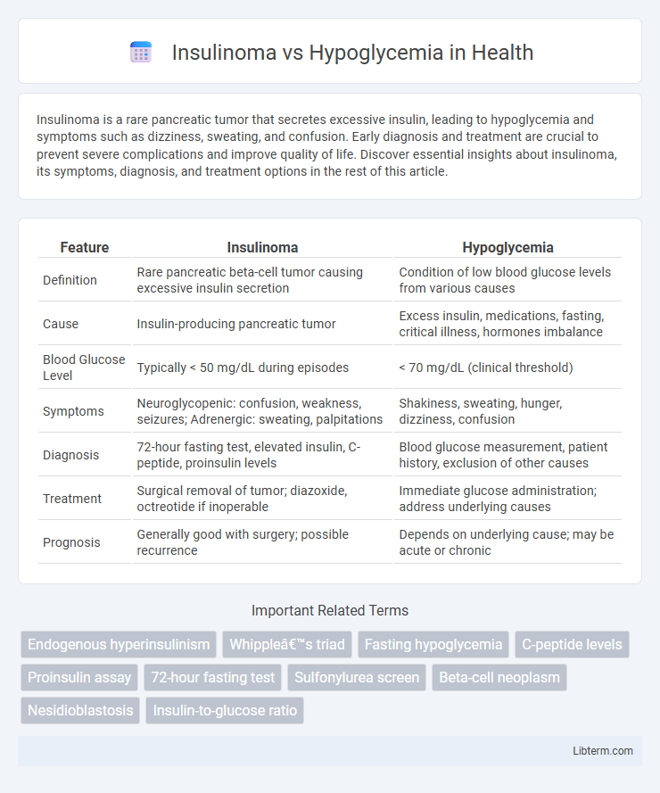 Hypoglycemia vs Insulinoma in Health - What is The Difference?
