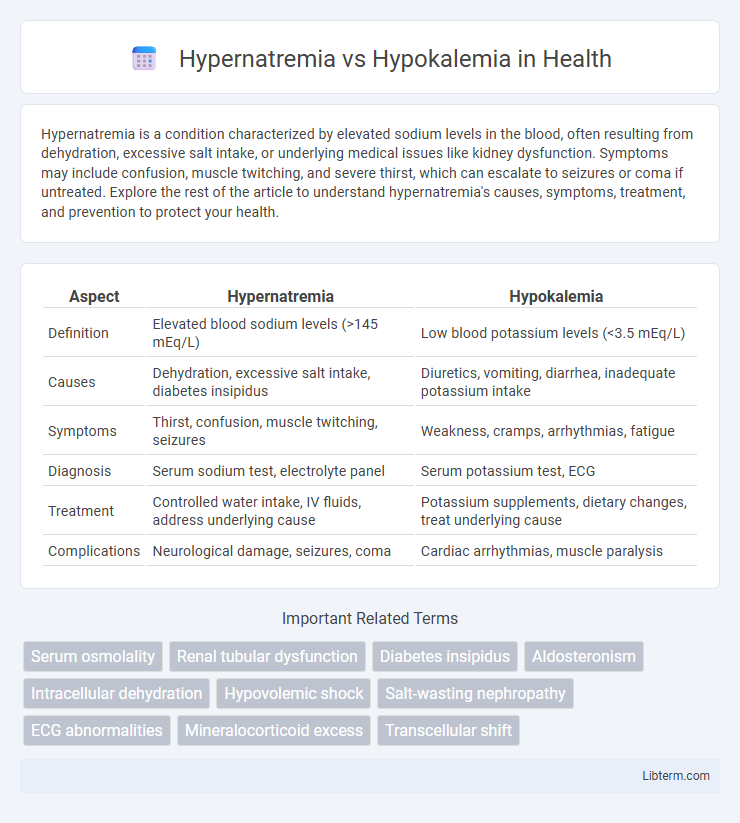 Hypokalemia vs Hypernatremia in Health - What is The Difference?