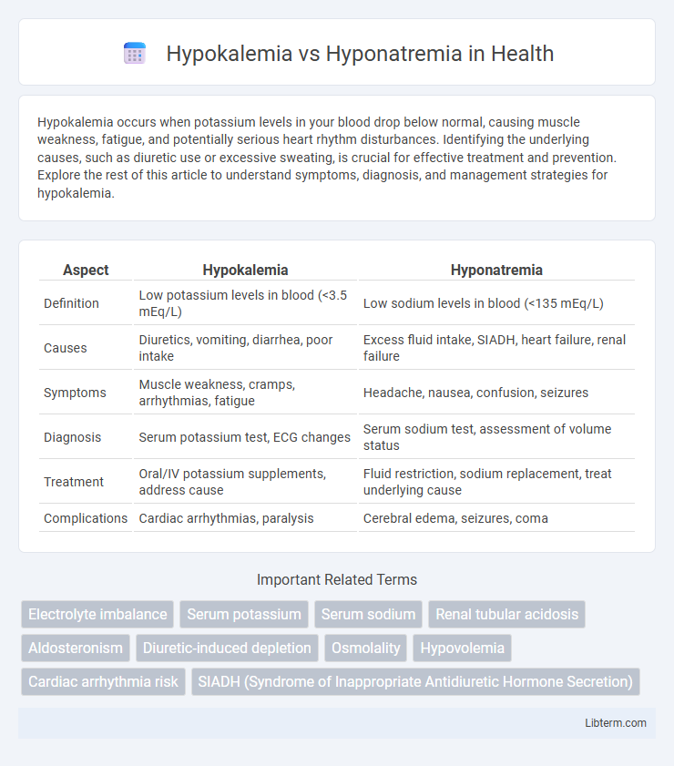 Hyponatremia vs Hypokalemia in Health - What is The Difference?