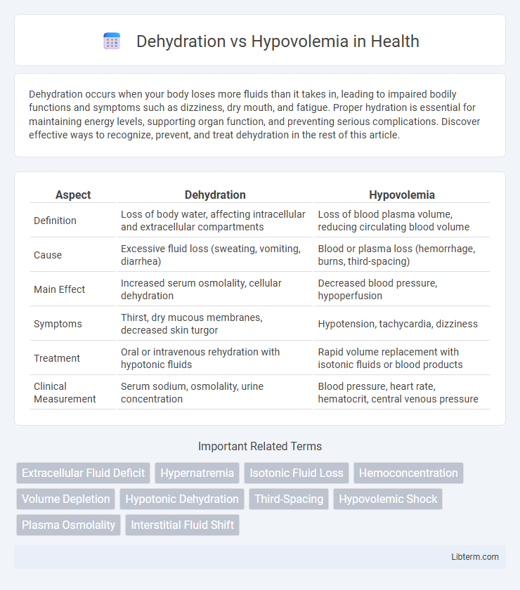 Hypovolemia vs Dehydration in Health - What is The Difference?