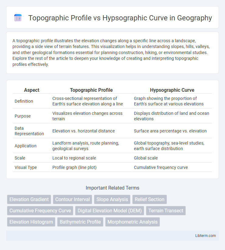 Hypsographic Curve vs Topographic Profile in Geography - What is The Difference?
