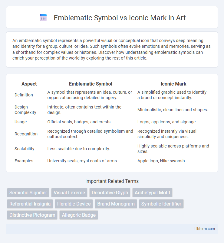 Iconic Mark vs Emblematic Symbol in Art - What is The Difference?