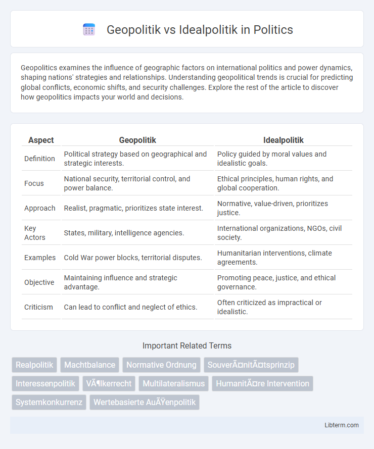 Idealpolitik vs Geopolitik in Politics - What is The Difference?