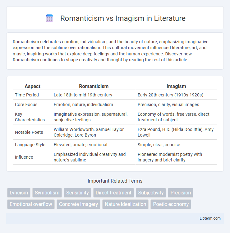 Imagism vs Romanticism in Literature - What is The Difference?