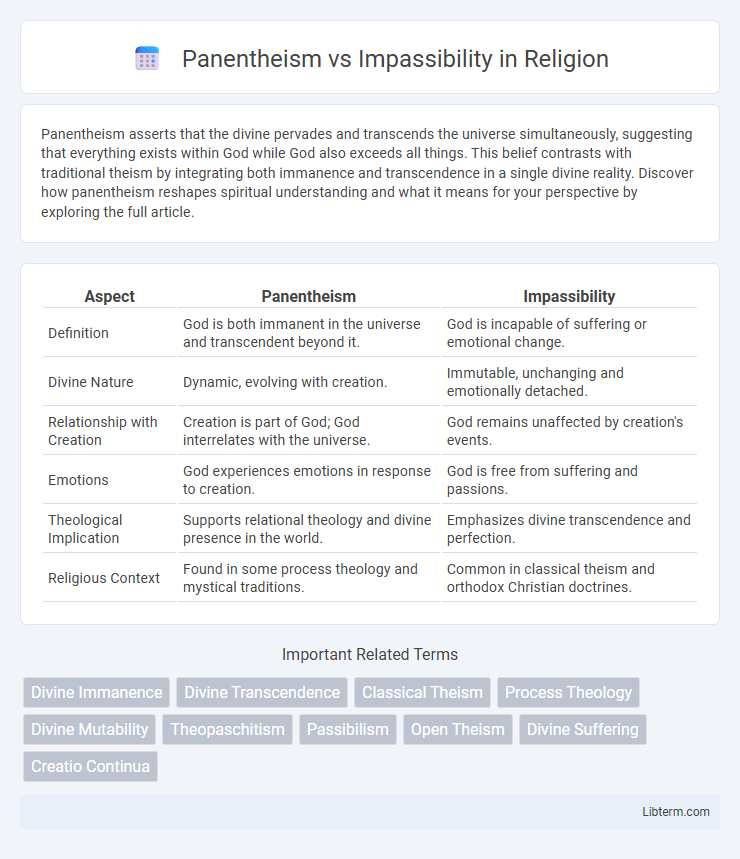 Impassibility vs Panentheism in Religion - What is The Difference?