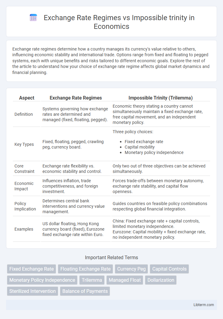 Impossible trinity vs Exchange Rate Regimes in Economics - What is The Difference?