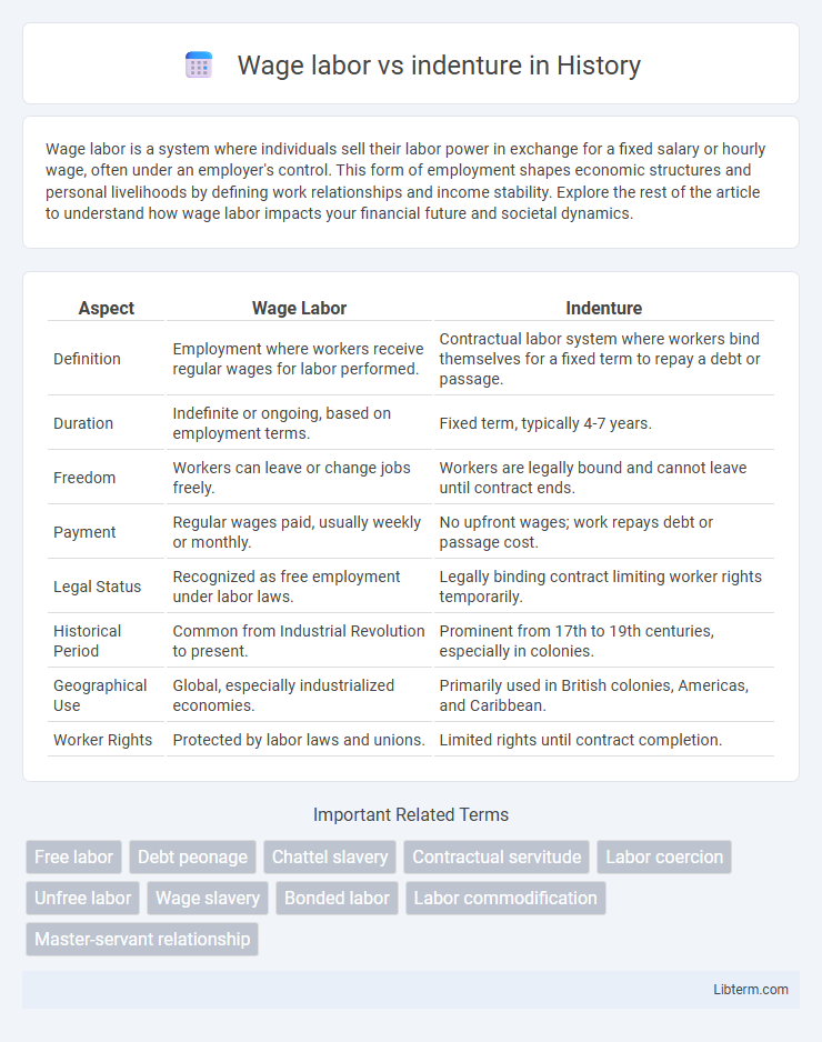 indenture vs Wage labor in History - What is The Difference?