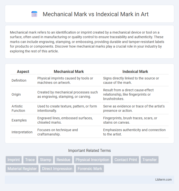 Indexical Mark vs Mechanical Mark in Art - What is The Difference?