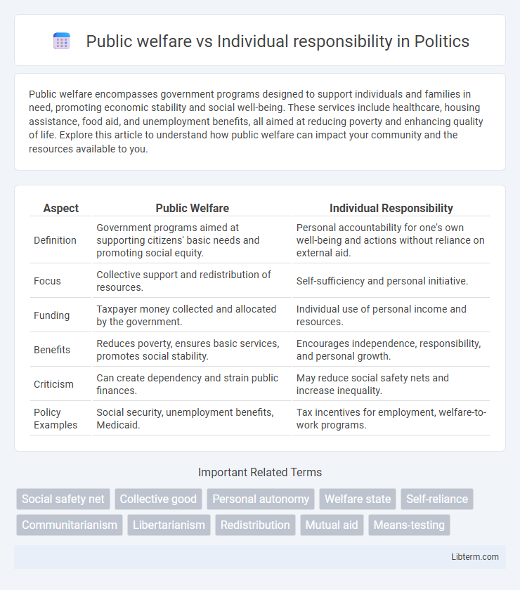Individual responsibility vs Public welfare in Politics - What is The Difference?