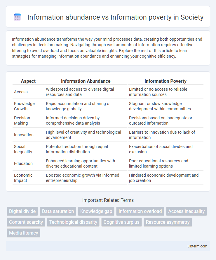 Information poverty vs Information abundance in Society - What is The Difference?