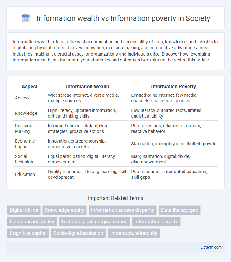 Information poverty vs Information wealth in Society - What is The Difference?