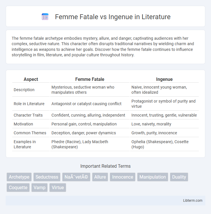 Ingenue vs Femme Fatale in Literature - What is The Difference?