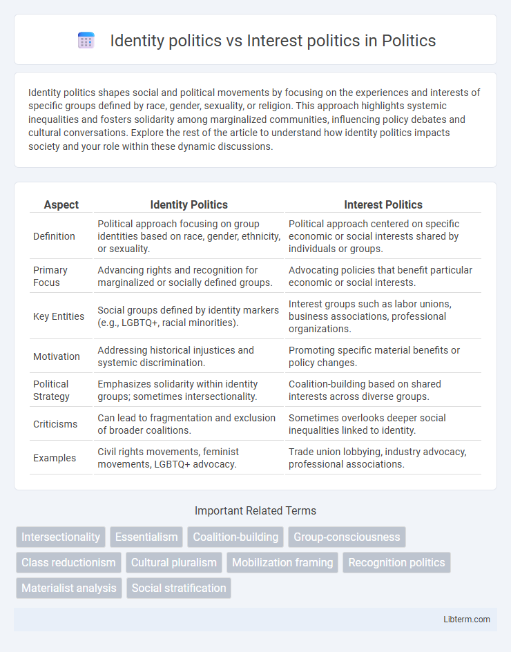 Interest politics vs Identity politics in Politics - What is The Difference?