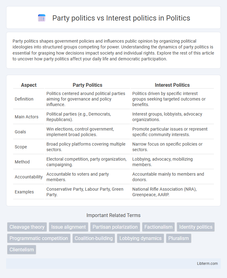 Interest politics vs Party politics in Politics - What is The Difference?