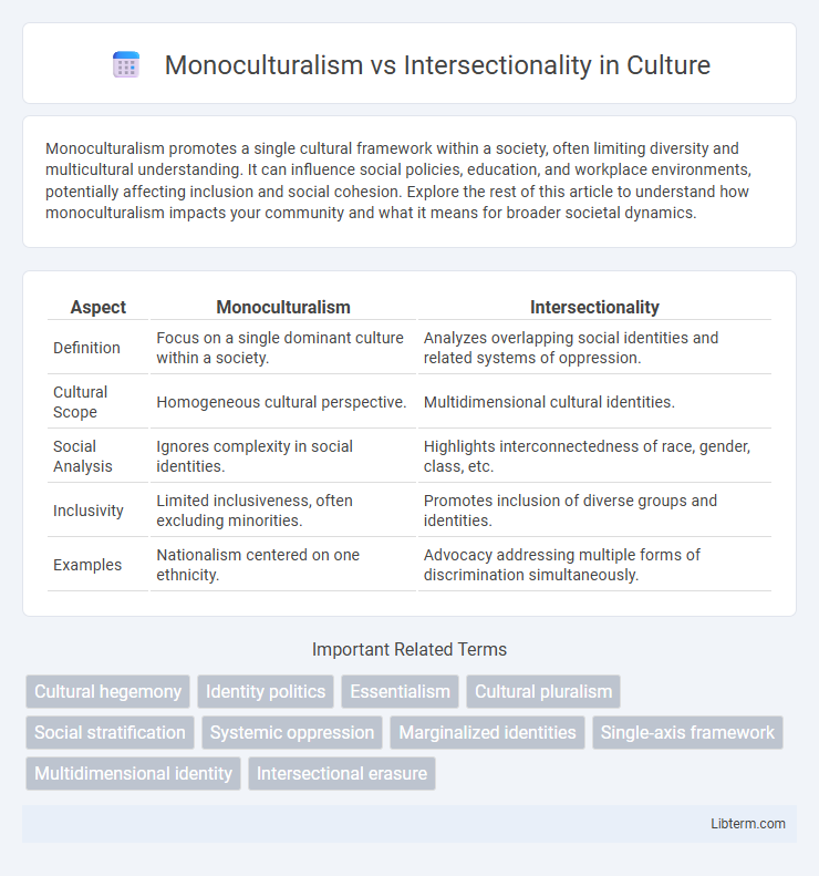 Intersectionality vs Monoculturalism in Culture - What is The Difference?